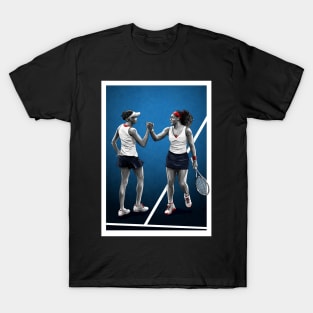 Serena & Venus Williams Tennis Artwork T-Shirt